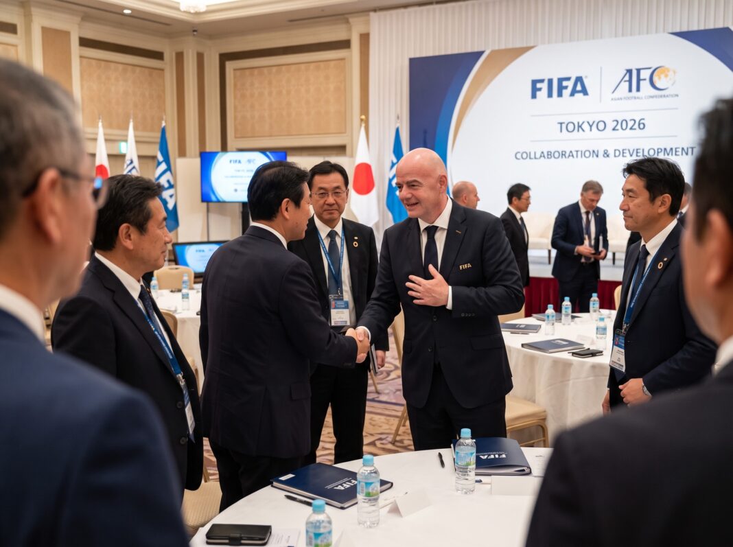 Gianni Infantino FIFA re-election campaign continues as the president addresses Asian football federation leaders in Japan.