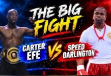 Carter Efe and Akpi Fight: Inside the Chaotic Celebrity Boxing Match and TKO Victory Carter Efe and Akpi fight in the ring during the celebrity boxing match at Balmoral Hall Lagos