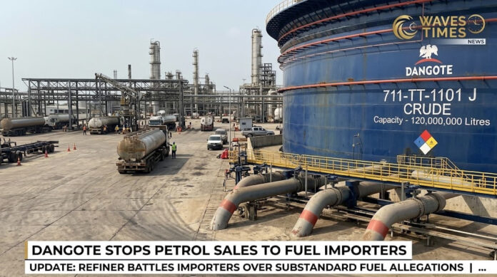 Dangote Stops Petrol Sales to Fuel Importers Dangote stops petrol sales to fuel importers over allegations of substandard fuel blending