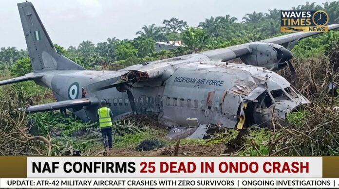 Nigerian Air Force Confirms 25 Dead Nigerian Air Force confirms 25 dead in tragic Ondo military aircraft crash