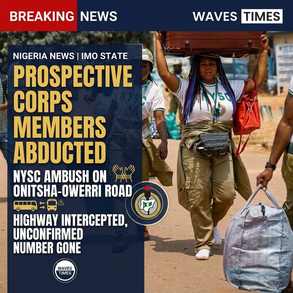 Prospective NYSC Members Abducted on Onitsha-Owerri Road Distraught relatives and abandoned commercial buses following reports of prospective NYSC members abducted along the Onitsha-Owerri Road